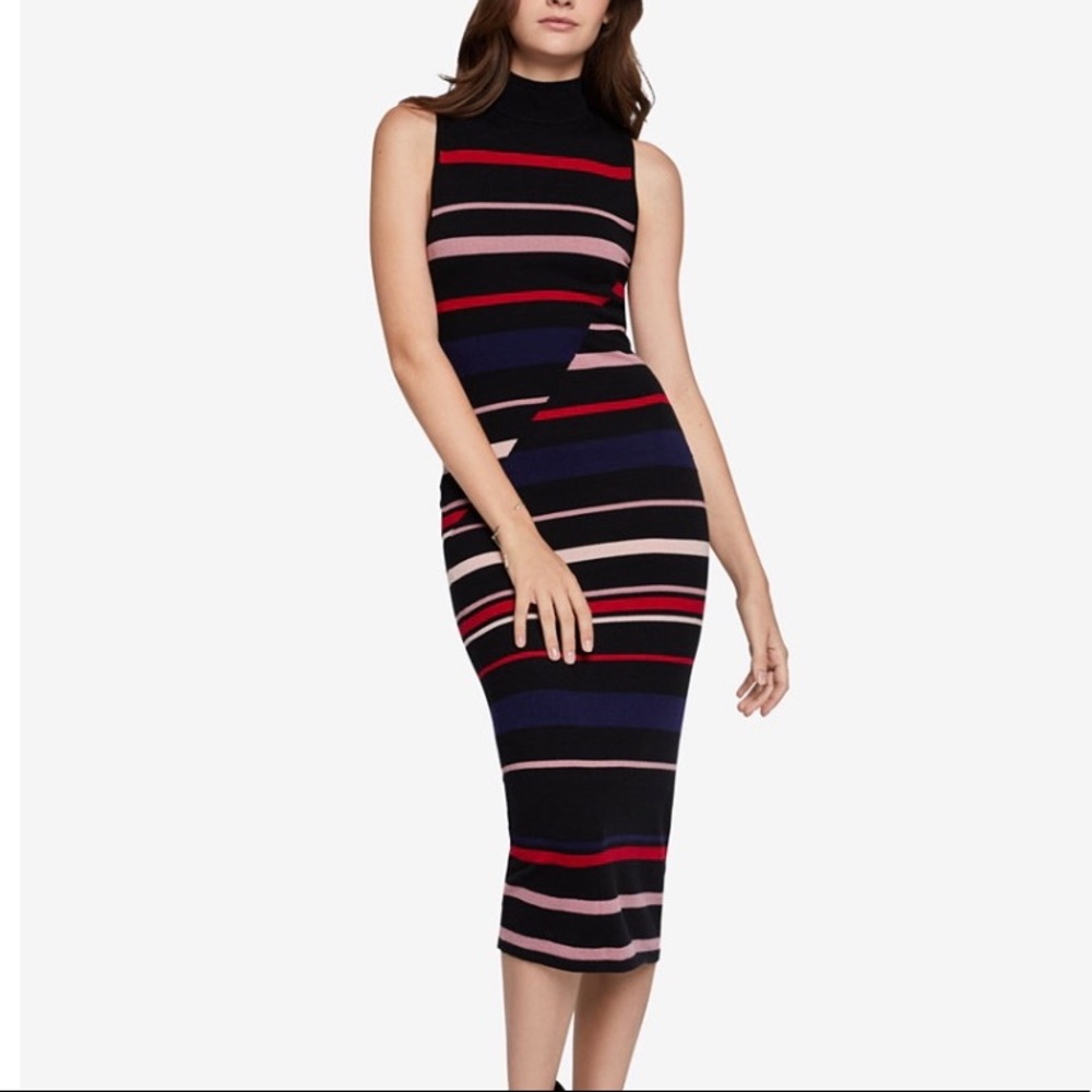 BCBGeneration Striped Bodycon Midi Dress